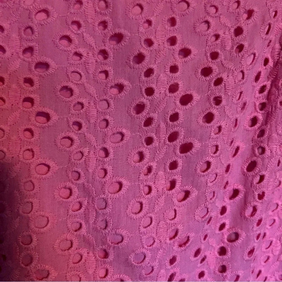 NWT RSQ Pink Cotton Eyelet Slip Mini Dress Barbie Size Large - Picture 3 of 10